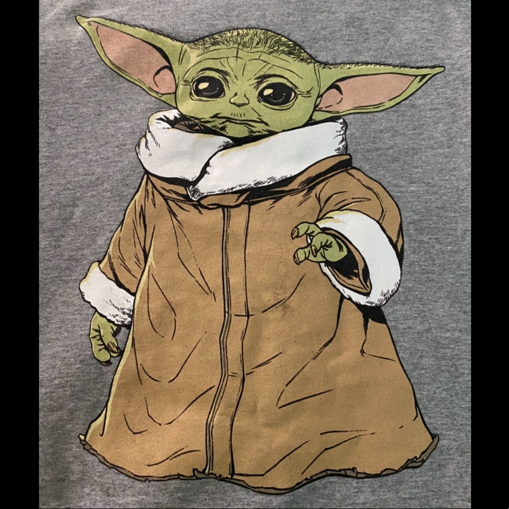 Vintage Star Wars Baby Yoda Madalorian Sweatshirt Crewneck Sz Large